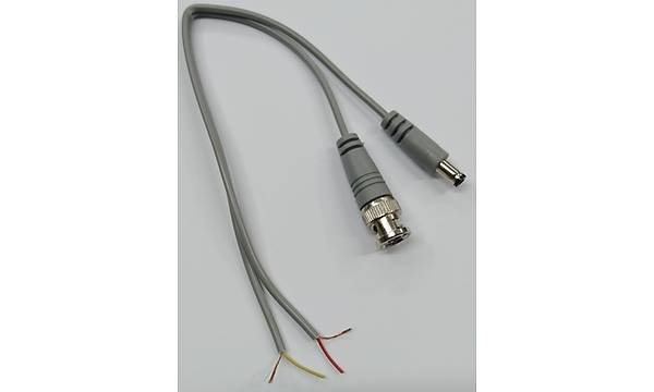 BNC+DC 5.5x2.1 mm Kamera Kablosu 30 cm - 10 Adet