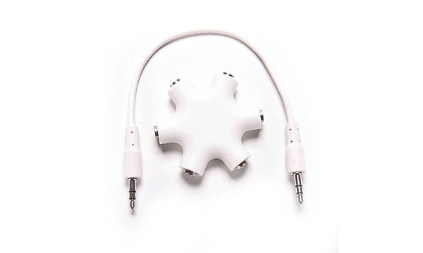 3.5 mm Stereo 5'li Splitter �oklay�c� Y�ld�z Aparat - Beyaz