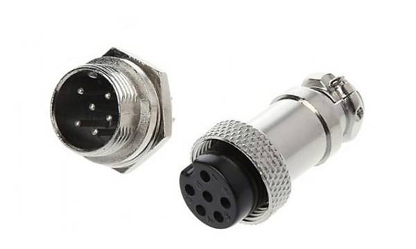 M16 6 Pin Konnekt�r Erkek+Di�i