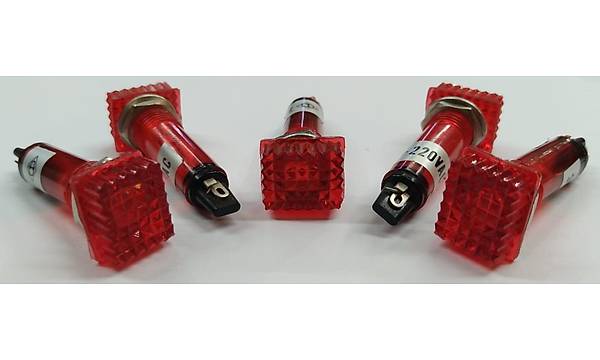 16 mm 220V K�rm�z� LED Sinyal Lambas� - 5 Adet