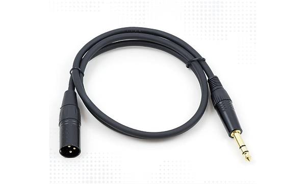 XLR Erkek to 6.3 mm TRS Stereo Kaliteli Siyah Kablo 3 Metre