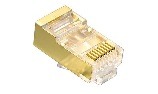 8P/8C Toprakl� Gold Cat. 6 RJ45 Ethernet Plug - 100 Adet