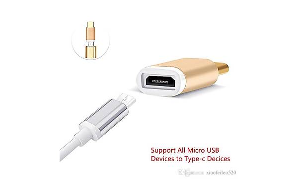 Type-C Erkek - Micro USB Di�i �arj Kablosu �evirici - Siyah