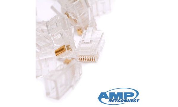 8P/8C AMP Cat. 6 RJ45 Ethernet Plug - 100 Adet