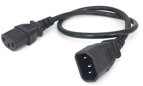 3x1 mm C13 - C14 Power Uzatma Kablosu 1.5 Metre