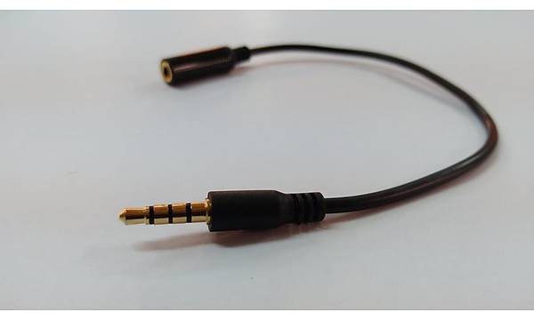 3.5 mm Stereo 4 Bo�umlu (TRRS) Uzatma Kablosu 20 cm
