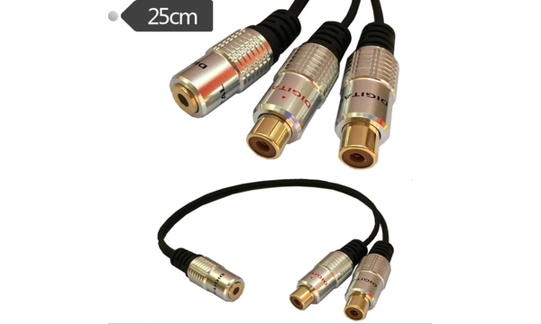 3.5 mm Stereo Di�i - 2x RCA Di�i Kaliteli Kablo - 30 cm
