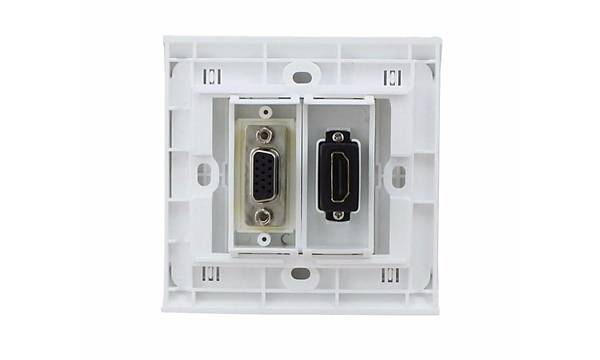 S�va Alt� HDMI+VGA Di�i - Di�i Duvar Prizi