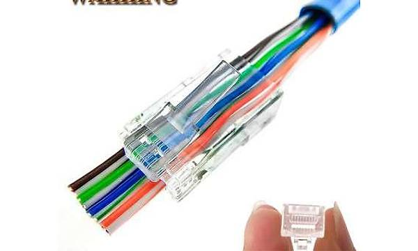 8P/8C Yeni Nesil EZ Delikli�RJ45 Ethernet Plug - 100 Adet