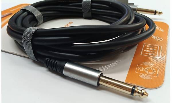 6.3 mm Kaliteli Mono Mikrofon / Enstr�man Kablosu 3 Metre - Siyah