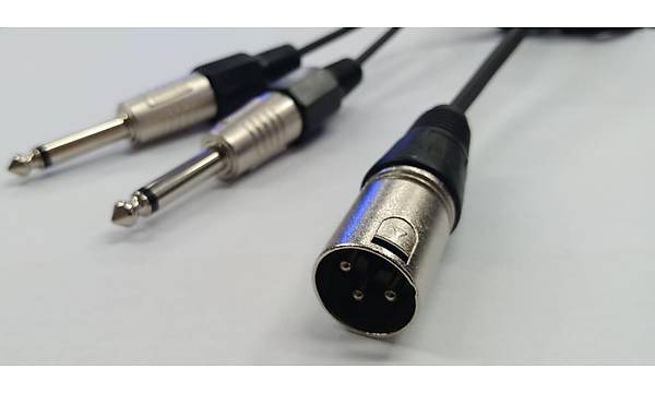 XLR Erkek to 2x 6.3 mm Mono Kablo 20 Metre