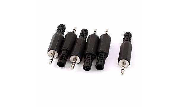 2.5 mm Plastik Stereo Erkek Jack - 10 Adet