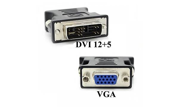 12+5 DVI Erkek to VGA Di�i �evirici Aparat