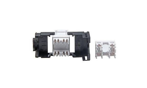 RJ45 Cat. 6 Kapakl� Siyah Keystone 180 Derece