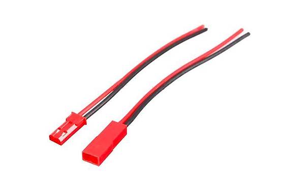 2 Pin Erkek+Di�i DC Kablo - K�rm�z� - 10 Tak�m