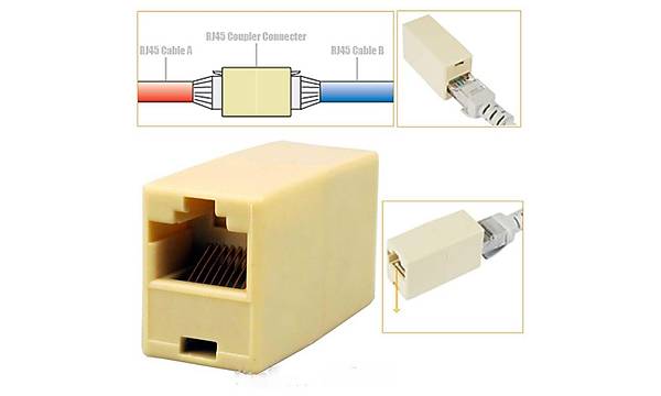 8P/8C RJ45 Di�i - Di�i Birle�tirici Ara Aparat - 5 Adet