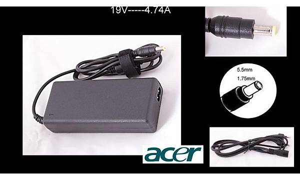 19 Volt 4.74 Amper ACER Notebook Adapt�r