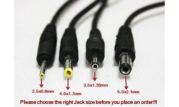 4.0x1.7 mm Erkek DC Jack