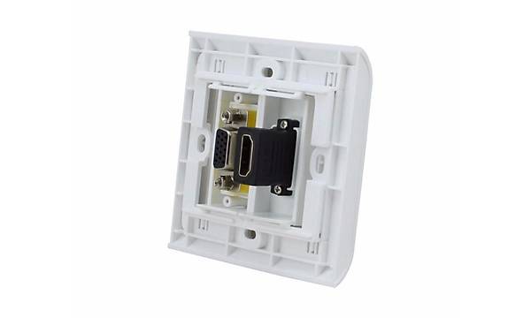 S�va Alt� HDMI+VGA Di�i - Di�i Duvar Prizi