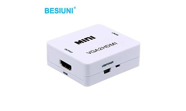 VGA Giri� - HDMI ��k�� Aktif �evirici Kutu