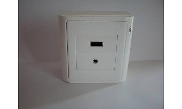 USB 2.0+Audio S�va �st� Duvar Prizi