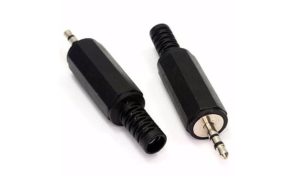2.5 mm Plastik Stereo Erkek Jack - 10 Adet