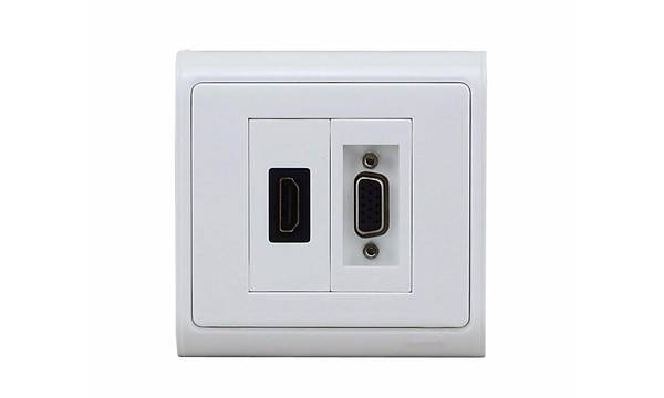 S�va Alt� HDMI+VGA Di�i - Di�i Duvar Prizi