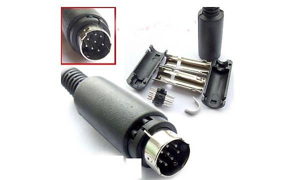 8 Pin Mini Din Ses Sistemi Kablosu 2 Metre