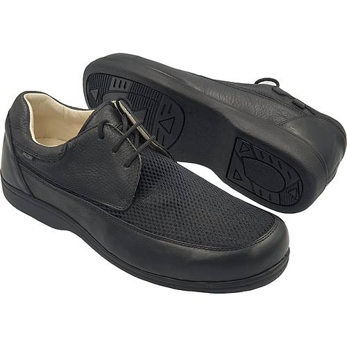 Diyabet Hastaları İçin Yazlık Ayakkabı Erkek Bağcıklı Siyah ODY52S