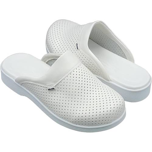 Klasik Sabo Terlik Erkek Beyaz HD666B (Ortopedik ve Deri)