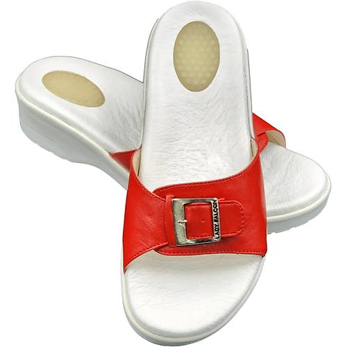 Bayan Topuk Dikeni Terlik Modeli Kırmızı EPT04K (Taraklı Ayak)