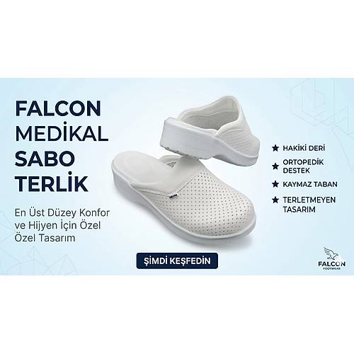 Tam Ortopedik Beyaz Hem�ire Sabo Terlik - Yazl�k HD111B