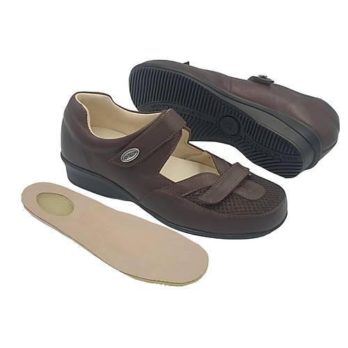 Topuk Dikeni Ayakkabıları Bayan Yazlık Kahverengi EPTYA03F (Topuk Ağrısı)