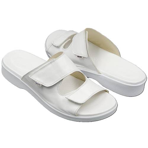 Ortopedik Deri Terlik Erkek Beyaz ORT-13B