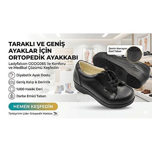 Tarakl� ve Geni� Ayaklar ��in Ortopedik Ayakkab� - ODDG06S