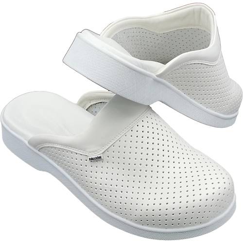 Klasik Sabo Terlik Erkek Beyaz HD666B (Ortopedik ve Deri)