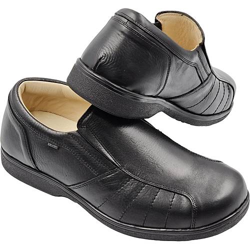 Topuk Dikeni Ayakkab�s� Erkek Lastikli Siyah EPTA53S (Ortopedik ve Deri)