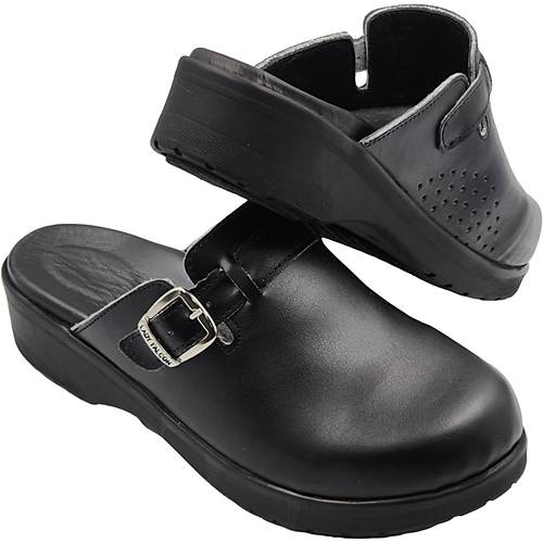 Hastane Sabo Doktor Terli�i Bayan Siyah HD202S (Ortopedik ve Deri)