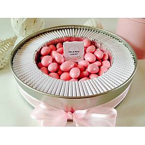 B�y�k Boy �sim Bask�l� Metal Kutu S�z Ni�an �ikolatas� - 100 Adet �ikolata 300 gr Draje