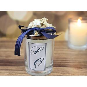 S�z Ni�an K�na Hediyesi - Kapakl� Cam Mumluk Nikah �ekeri