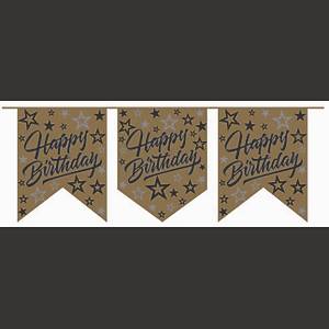 Gold Happy Birthday Flama