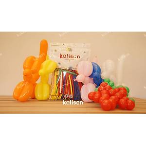 Kalisan Kar���k Renk Sosis Balon - 100 Adet