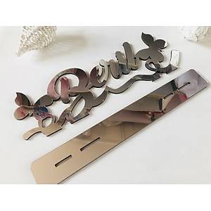 Kelebekli K�z Bebek Masa�st� Pleksi �simlik