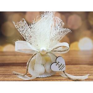 S�z Ni�an K�na Hediyesi, Ah�ap Kalpli Midye Kabu�u Nikah �ekeri