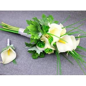 Islak Gala Gelin Buketi ve Damat Yaka ��nesi