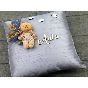 Gri Kuma�l� Ay�c�kl� Bebek Tak� Yast���
