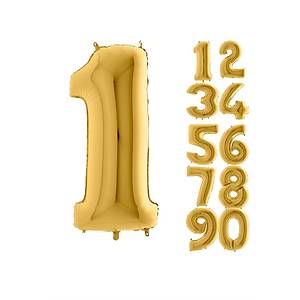 1 Rakam Gold Renk Folyo Balon 100cm