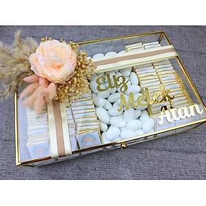 B�y�k Boy Kapakl� Cam Kutu Bebek �ikolatas� - 120 Adet �ikolata 200 gr Draje