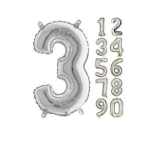 3 Rakam G�m�� Renk Folyo Balon 100cm