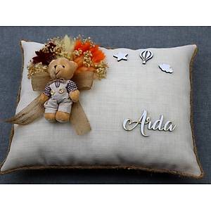 Keten Kuma�l� Ay�c�kl� Bebek Tak� Yast���